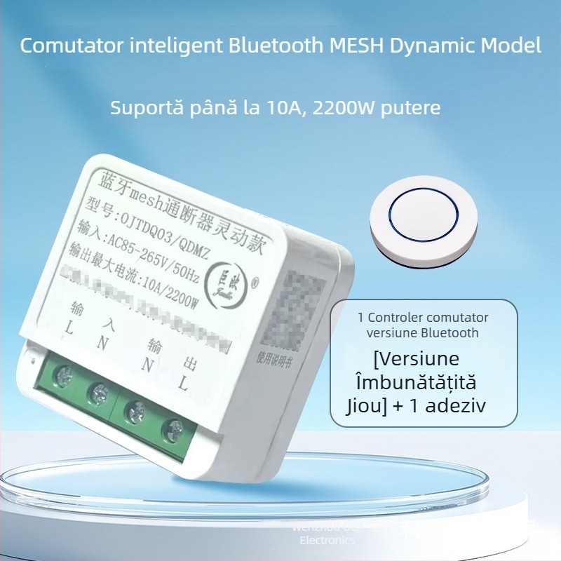 Intrerupător inteligent cu conectare directă Wi‑Fi, programare, Bluetooth Mesh și control de la distanță