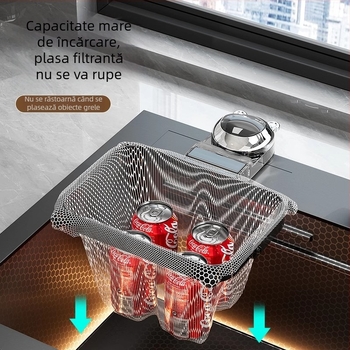 Filtru de chiuvetă cu ventuză pentru bucătărie – rețea de scurgere pentru legume și resturi