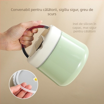 Cutie de prânz din oțel inoxidabil 304, izolație în vid, portabilă pentru birou și școală