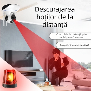Cameră Wi-Fi fără fir pentru monitorizare la domiciliu, control de la distanță prin telefon, 1080p HD, viziune nocturnă, V380Pro