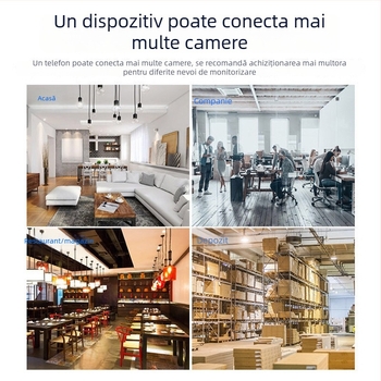Cameră Wi-Fi fără fir pentru monitorizare la domiciliu, control de la distanță prin telefon, 1080p HD, viziune nocturnă, V380Pro
