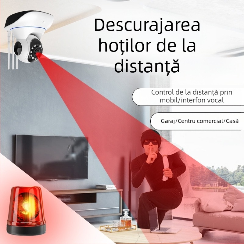 Cameră Wi-Fi fără fir pentru monitorizare la domiciliu, control de la distanță prin telefon, 1080p HD, viziune nocturnă, V380Pro