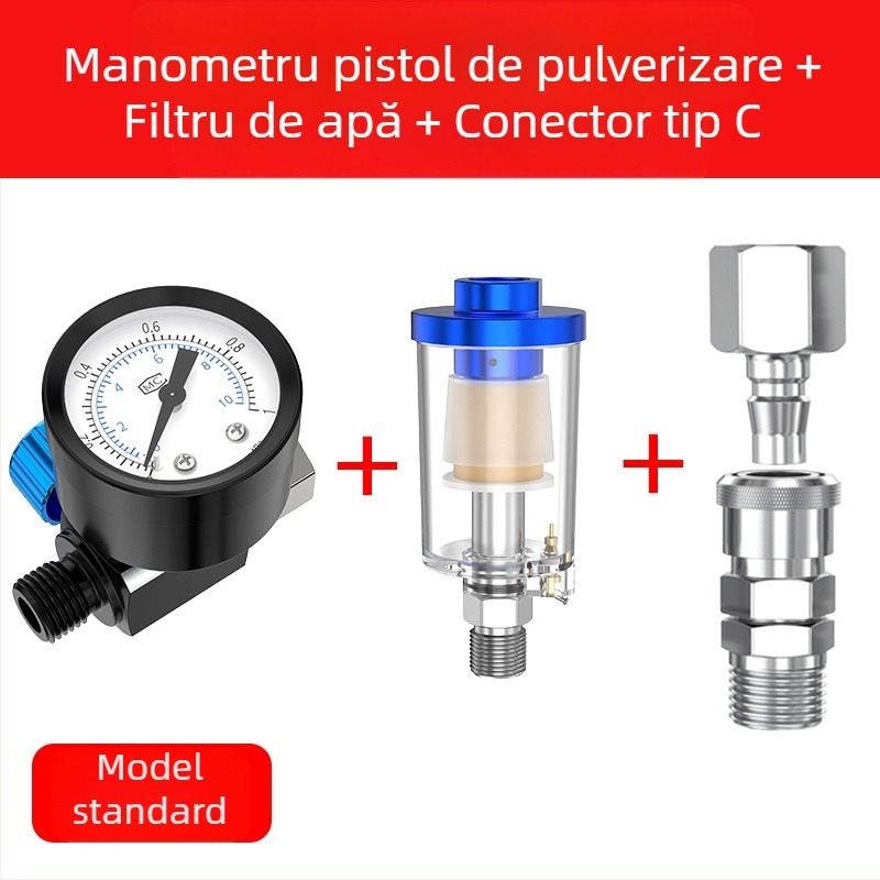 Filtru de separare ulei-apă pentru pistol de vopsit și compresor de aer, accesorii pneumatice pentru pulverizare la presiune înaltă
