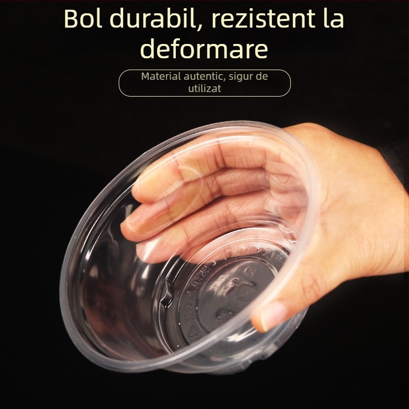 20 boluri rotunde din plastic, de unică folosință, 360 ml – boluri pentru supă pentru livrare și uz casnic