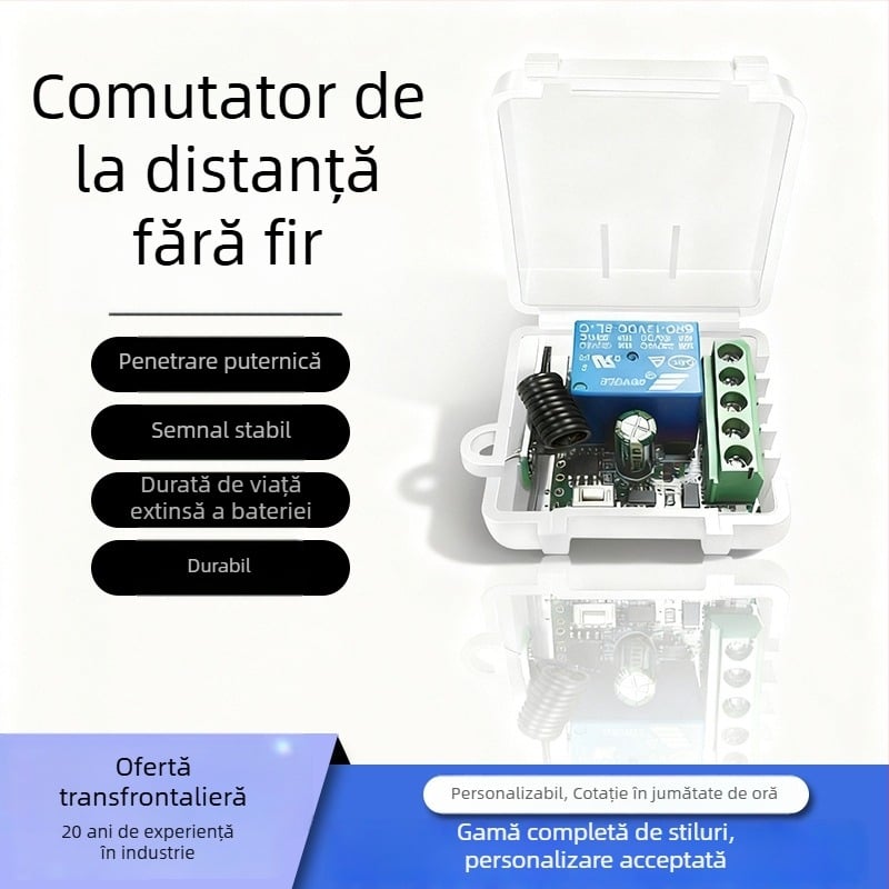 Comutator de control wireless DC12V pentru uși rulante electrice și uși de garaj