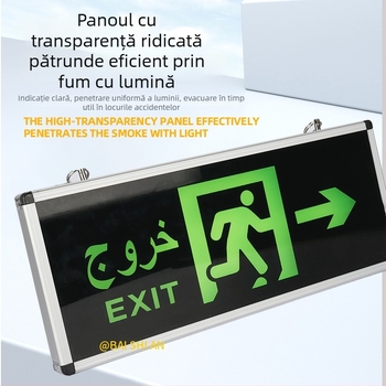 Indicator LED de ieșire și evacuare, iluminare de urgență pentru incendiu