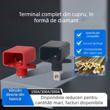 Terminal diamantat prin perete pentru stocare energiei — conector pentru baterii litiu, 150A/300A/500A