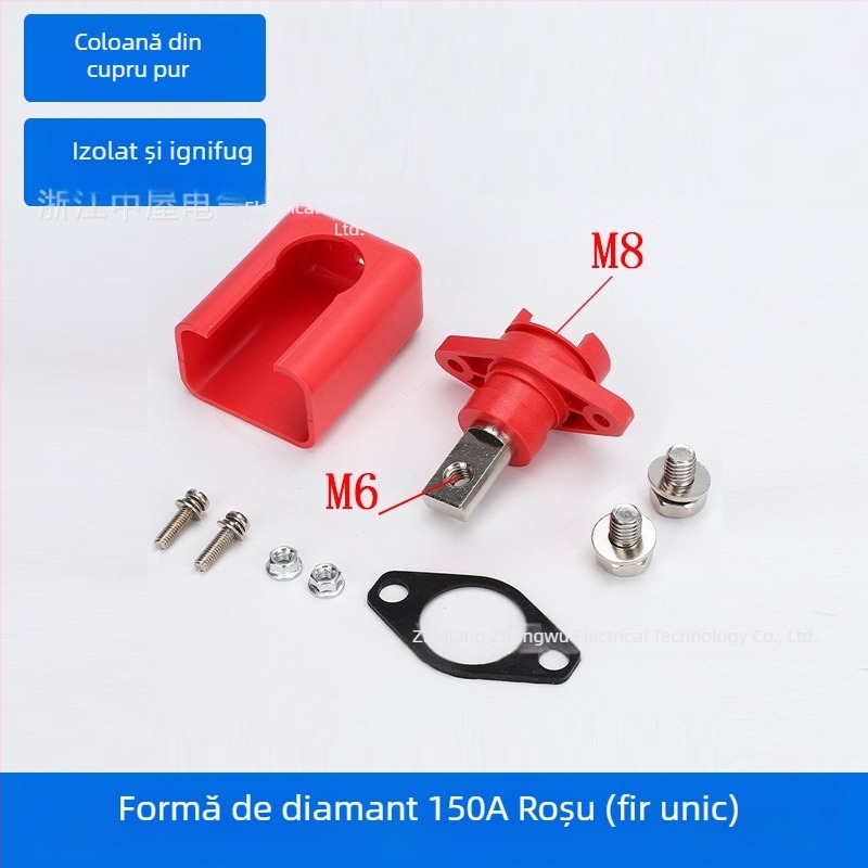 Terminal diamantat prin perete pentru stocare energiei — conector pentru baterii litiu, 150A/300A/500A