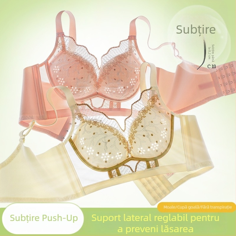 Yuzi Butterfly lenjerie de design originală, sutien ultra-subțire de vară pentru bust mic, fără arc, reglabil