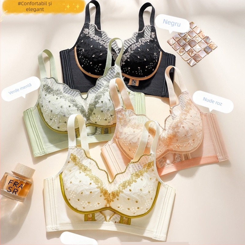 Yuzi Butterfly lenjerie de design originală, sutien ultra-subțire de vară pentru bust mic, fără arc, reglabil