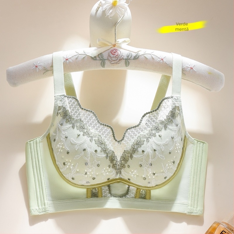 Yuzi Butterfly lenjerie de design originală, sutien ultra-subțire de vară pentru bust mic, fără arc, reglabil