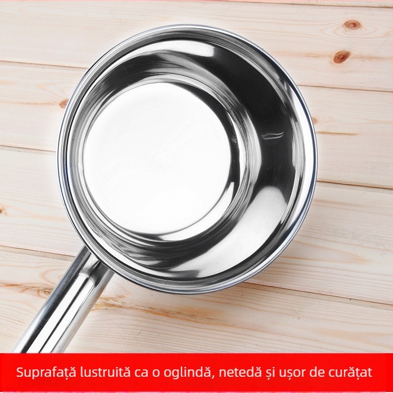 Lingură din oțel inoxidabil cu mâner lung pentru apă, supă și terci