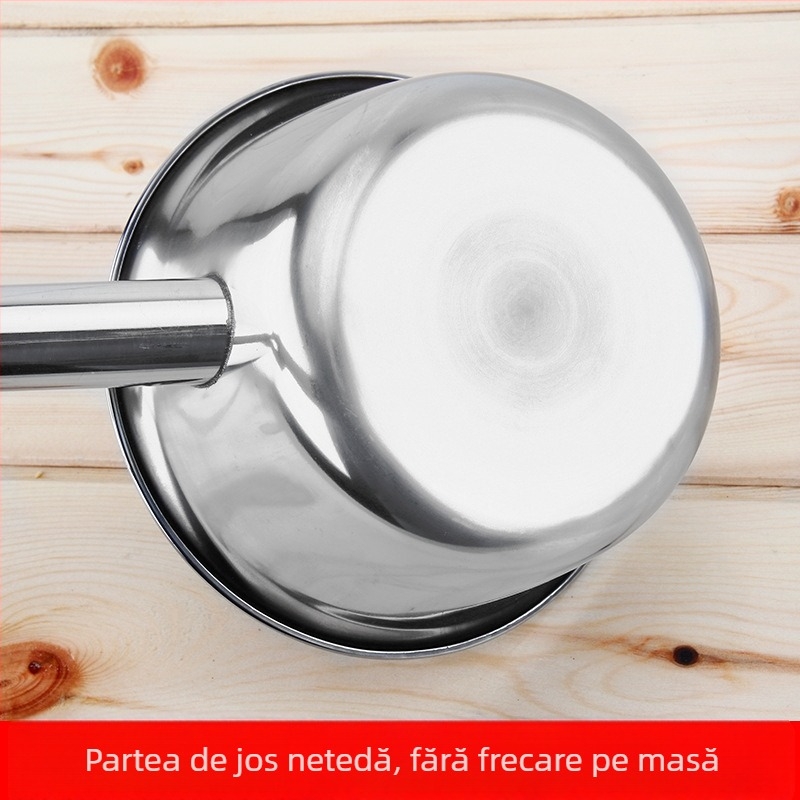 Lingură din oțel inoxidabil cu mâner lung pentru apă, supă și terci