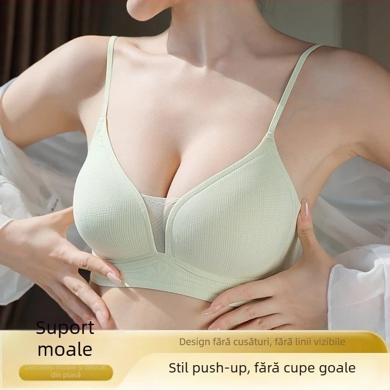 Sutien de vară răcoros pentru femei, cu bretele subțiri, fără cusături, confortabil și cu susținere
