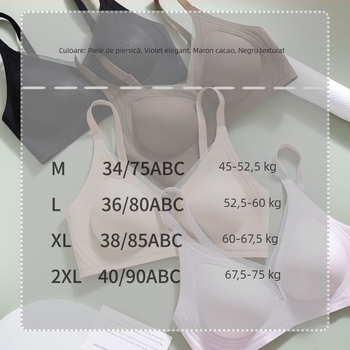 Sutien cupe modelate din latex, fără cusături, din plasă cu dantelă, decolteu în V, fără sârmă, respirabil, pentru sâni mici