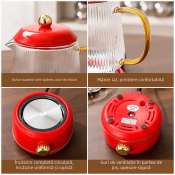 Noul recipient electric multifuncțional pentru gătit lent, pentru casă și birou, recipient din sticlă pentru sănătate, cadou de nuntă