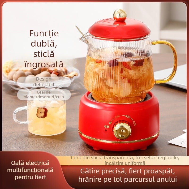 Noul recipient electric multifuncțional pentru gătit lent, pentru casă și birou, recipient din sticlă pentru sănătate, cadou de nuntă