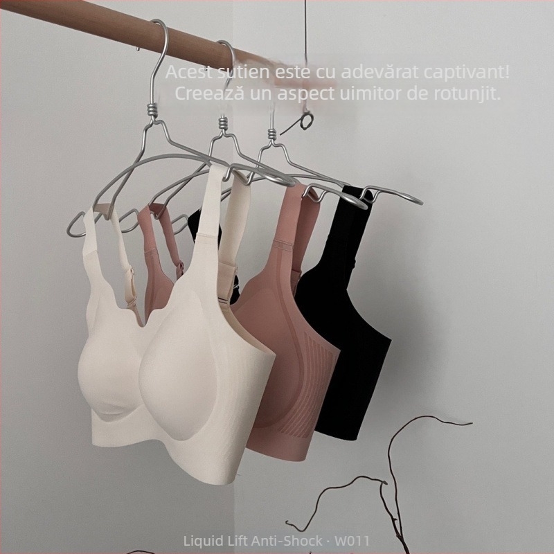 W011 Sutien fără cusături, push-up, lift lichid și suport moale din gel pentru un bust mic