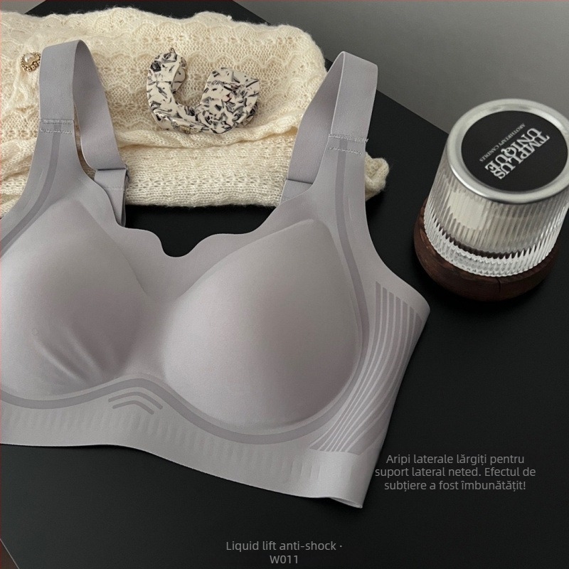 W011 Sutien fără cusături, push-up, lift lichid și suport moale din gel pentru un bust mic