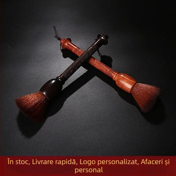 Dragon și Phoenix sculptate, perie pentru întreținerea ceainicului din lemn de abanos, accesoriu pentru ceremonia ceaiului, personalizare logo