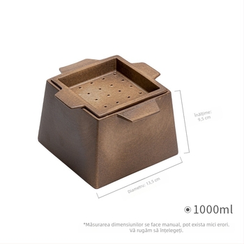 Yinchuantang set Kung Fu de ceai: vas pentru infuzie uscată, recipient ceramic gros pentru apă, accesorii pentru ceremonia ceaiului, bol de apă