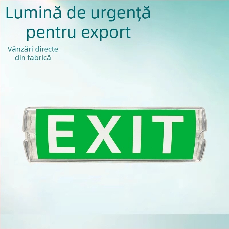 Lumină LED de urgență pentru evacuare în caz de incendiu, indicator de ieșire sigur în engleză, IP65, model Jh-3511