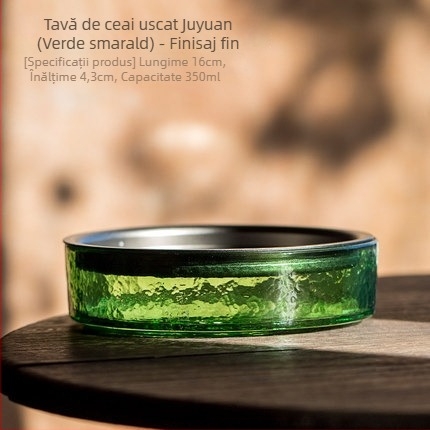 Suport rotund din sticlă, în stil japonez, tavă transparentă rezistentă la căldură – accesorii pentru ceai