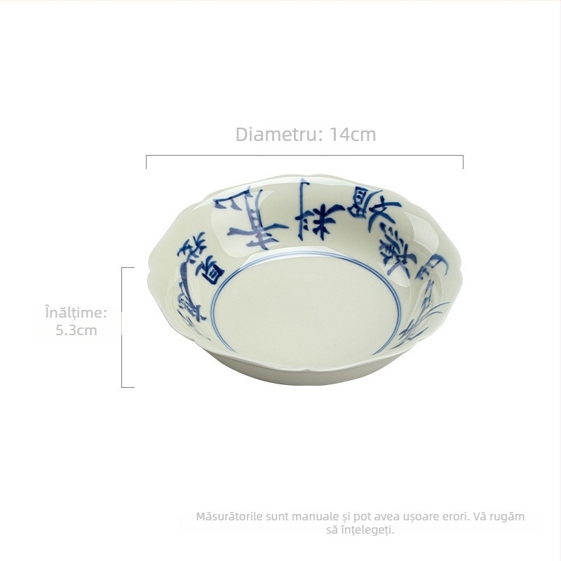 Moji suport ceramic pentru ceainic, albastru deschis și alb, pictură manuală, accesorii pentru ceremonia ceaiului, farfurie circulară ceramică pentru servire acasă