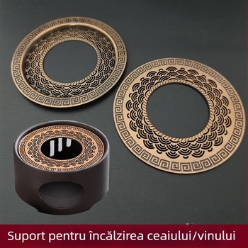 Covoraș pentru plită de ceai cu inserție decorativă din plasă decupată