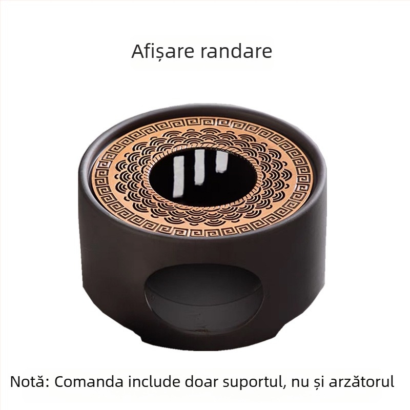Covoraș pentru plită de ceai cu inserție decorativă din plasă decupată