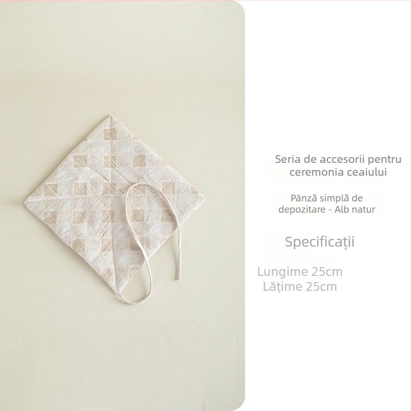 Protector Zen pentru ceașca de ceai din bumbac-lin, protecție anti-șoc, covoraș mic pentru ceai și accesorii pentru ceremonia ceaiului