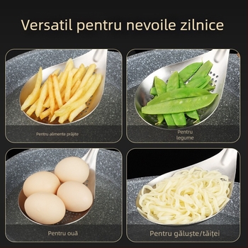 Lingură din oțel inoxidabil, sită mare pentru tăiței și găluște, filtru gros pentru prăjit în bucătărie