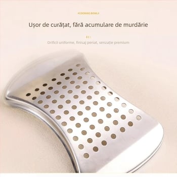 Sită din oțel inoxidabil pentru supă cu cocoloațe – unealtă de bucătărie, cu mâner antiaderent și cârlige duble