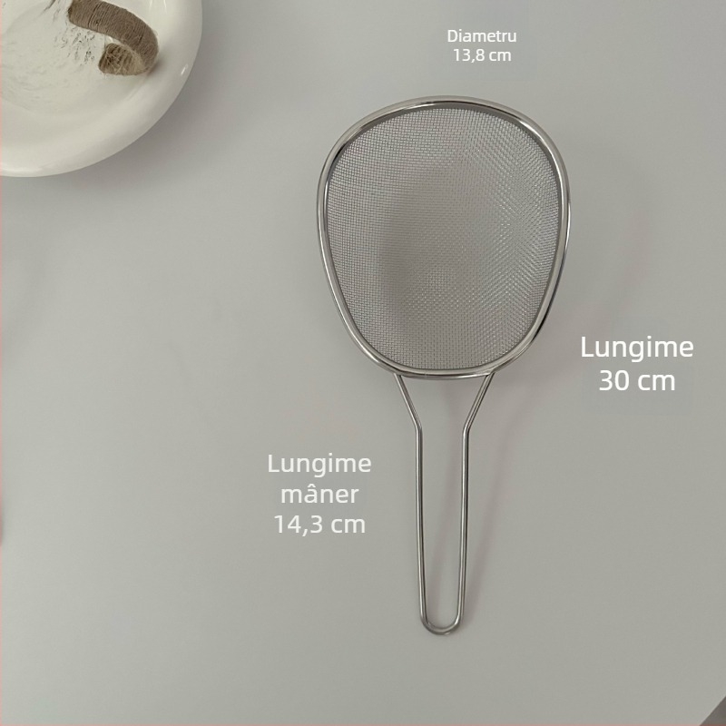 Lingură-strecurătoare japoneză din oțel inoxidabil 304 pentru bucătărie, potrivită pentru opărire, scoaterea tăițeilor și a gălușelor, prăjit, multifuncțională