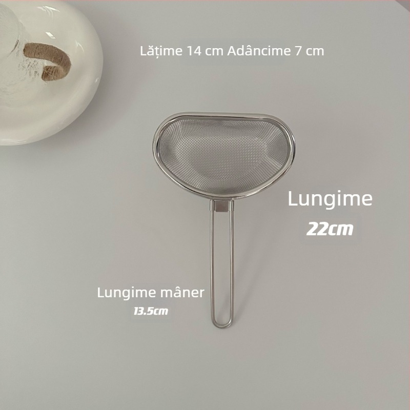 Lingură-strecurătoare japoneză din oțel inoxidabil 304 pentru bucătărie, potrivită pentru opărire, scoaterea tăițeilor și a gălușelor, prăjit, multifuncțională