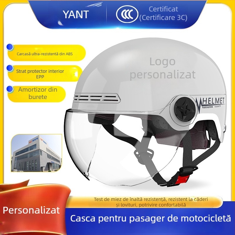 Casca Eucalyptus 3C certificată pentru motociclete electrice, tip half-helmet, unisex, toate sezoanele, deplasări urbane