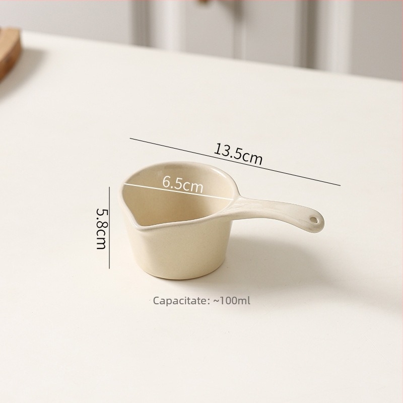 Set ceramic creativ pentru condimente și sosuri, cu farfurioare pentru sos de roșii, oțet, sos de piper și căni pentru espresso și lapte