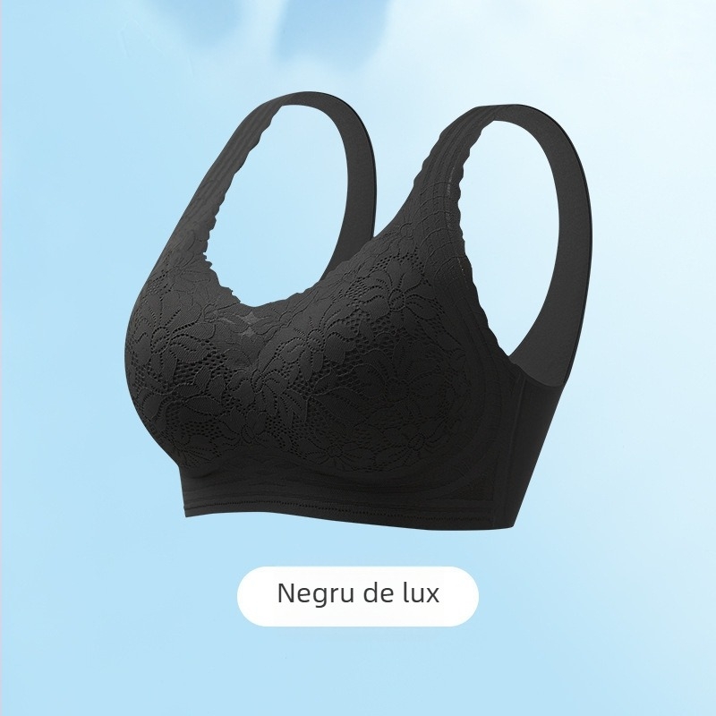 Sutien din dantelă Mulberry mătase, lift delicat, fără sârmă, susținere laterală, fără cusături, confortabil.