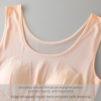 Sutien tip camisol din 100% mătase Mulberry, mătase tricotată, confortabil și respirabil, fără sârmă, lenjerie minimalistă