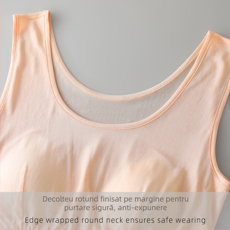 Sutien tip camisol din 100% mătase Mulberry, mătase tricotată, confortabil și respirabil, fără sârmă, lenjerie minimalistă