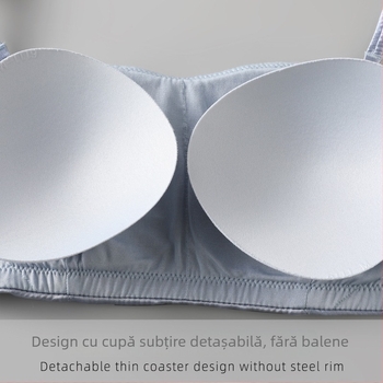 Sutien fără bretele, din satin de mătase de înaltă calitate, căptușit cu 100% mătase Mulberry, plăcut la atingere, confortabil, design simplu, subțire, lucios