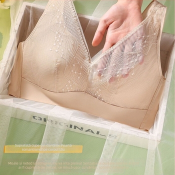 Sutien-vest luxos cu cupă interioară din latex, fără cusături, efect subțire, căptușit cu modal