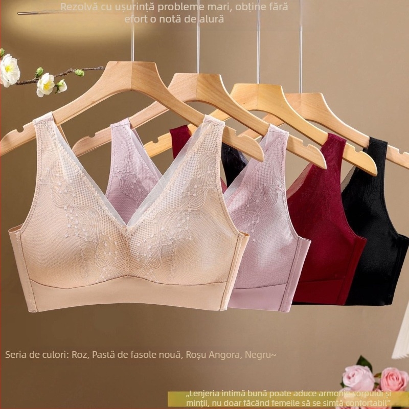 Sutien-vest luxos cu cupă interioară din latex, fără cusături, efect subțire, căptușit cu modal
