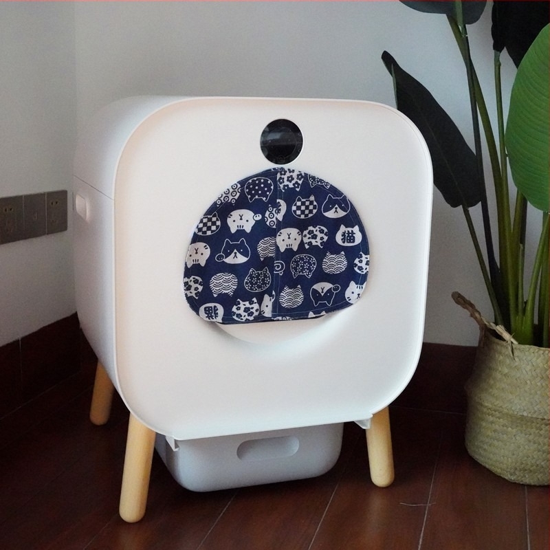 Xiaowan Cutie de Nisip pentru Pisici, Complet Automată, Compatibilă cu Pungi de Gunoi cu Șnur, Robuste și Durabile