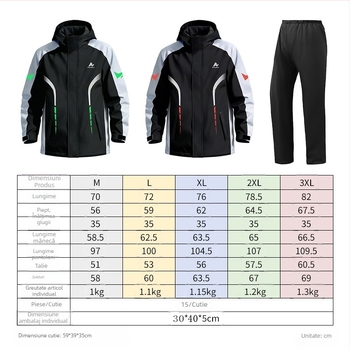 Set de haine impermeabile din două piese: geacă și pantaloni, protecție completă împotriva ploii pentru adulți, unisex, pentru mers cu bicicleta electrică, elemente reflectorizante