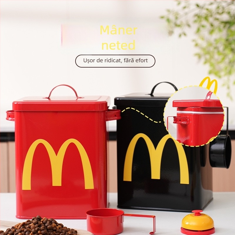Metalic etanș pentru hrana pisicilor și câinilor, oțel galvanizat cu acoperire epoxidică, mărime M (6L/15L)