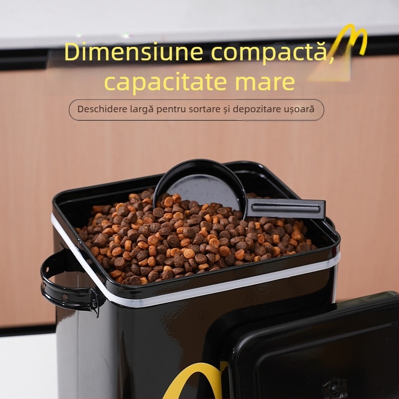 Metalic etanș pentru hrana pisicilor și câinilor, oțel galvanizat cu acoperire epoxidică, mărime M (6L/15L)