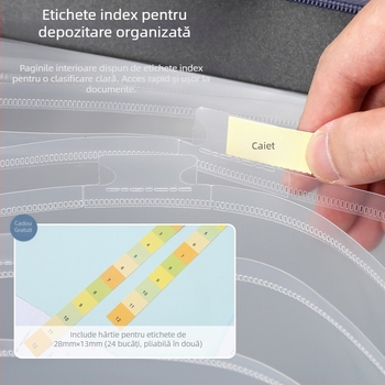 Organizator de fișiere din pânză, cu mai multe compartimente, pentru elevi, geantă pentru teste și documente