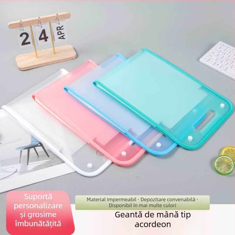 Organizator portabil tip acordeon pentru elevi, clasificare pe materii, A4 cu capacitate mare, buzunare cu mai multe niveluri