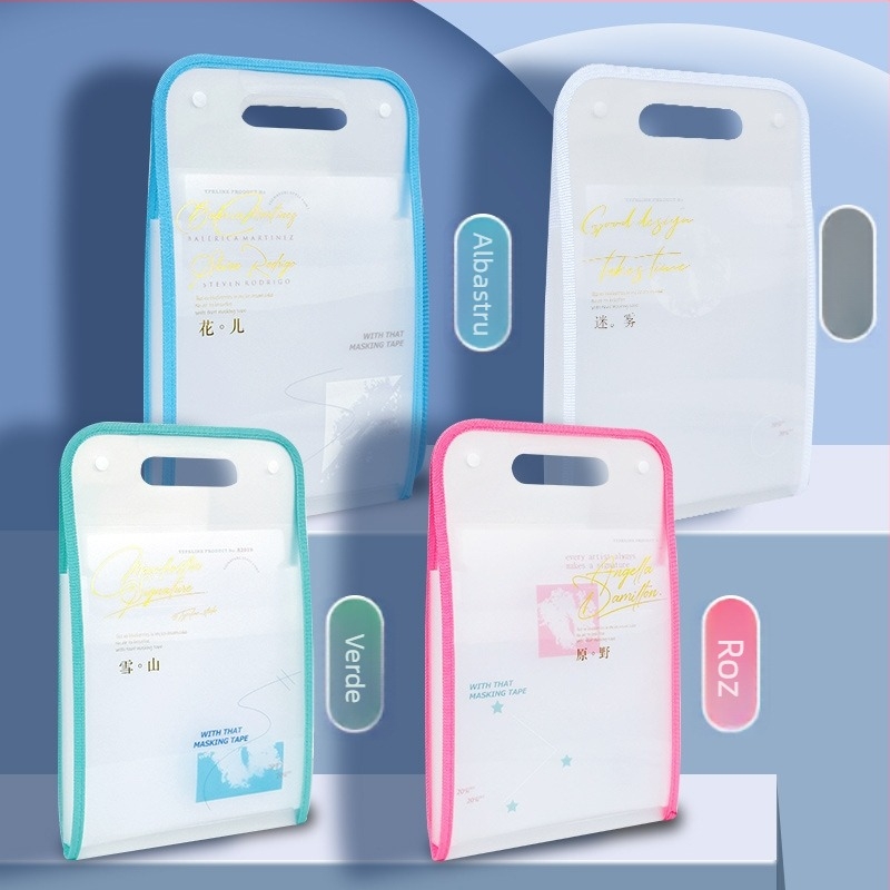 Dosar acordeon A4 portabil cu 13 compartimente, transparent, capacitate mare pentru documente și lucrări